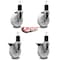 Service Caster 5'' Nylon Wheel Swivel 1-3/4'' Expanding Stem Caster Set 2 Brakes, 4PK SCC-EX20S514-NYS-2-PLB-2-134 - alternate 3